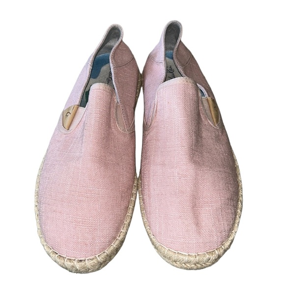 OluKai Kaula Pa’a Kapa Pink Rose Sea Salt Linen Espadrilles - 9 - Picture 7 of 16